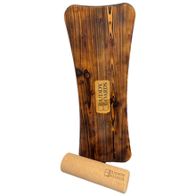 Lade das Bild in den Galerie-Viewer, BuddyBoards "BalanceBoard", Designdeck Flame, Set inkl. Korkrolle